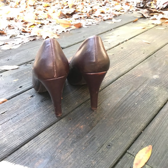 Steve Madden Size 9 Brown Leather Heels - Picture 6 of 8